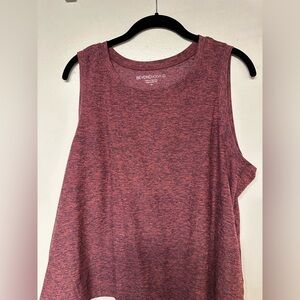 Beyond Yoga Heathered Pink Muscle Tee